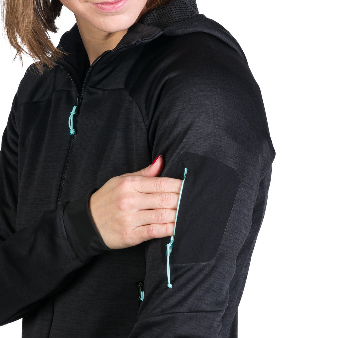 MI-4851OR women's melange outdoor active hoodie sweater JONI
