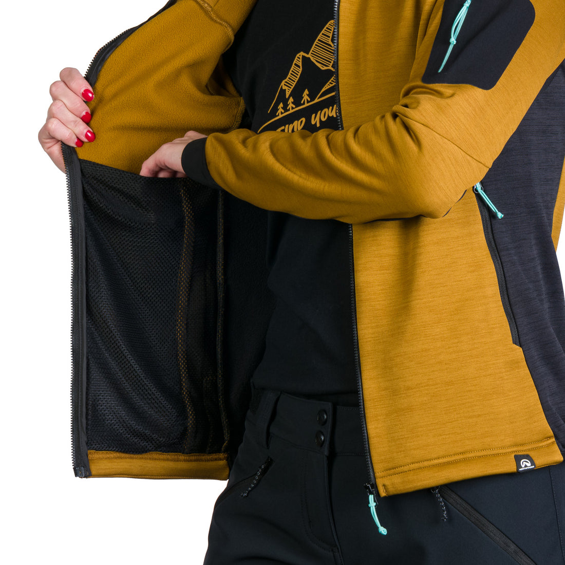 MI-4851OR women's melange outdoor active hoodie sweater JONI