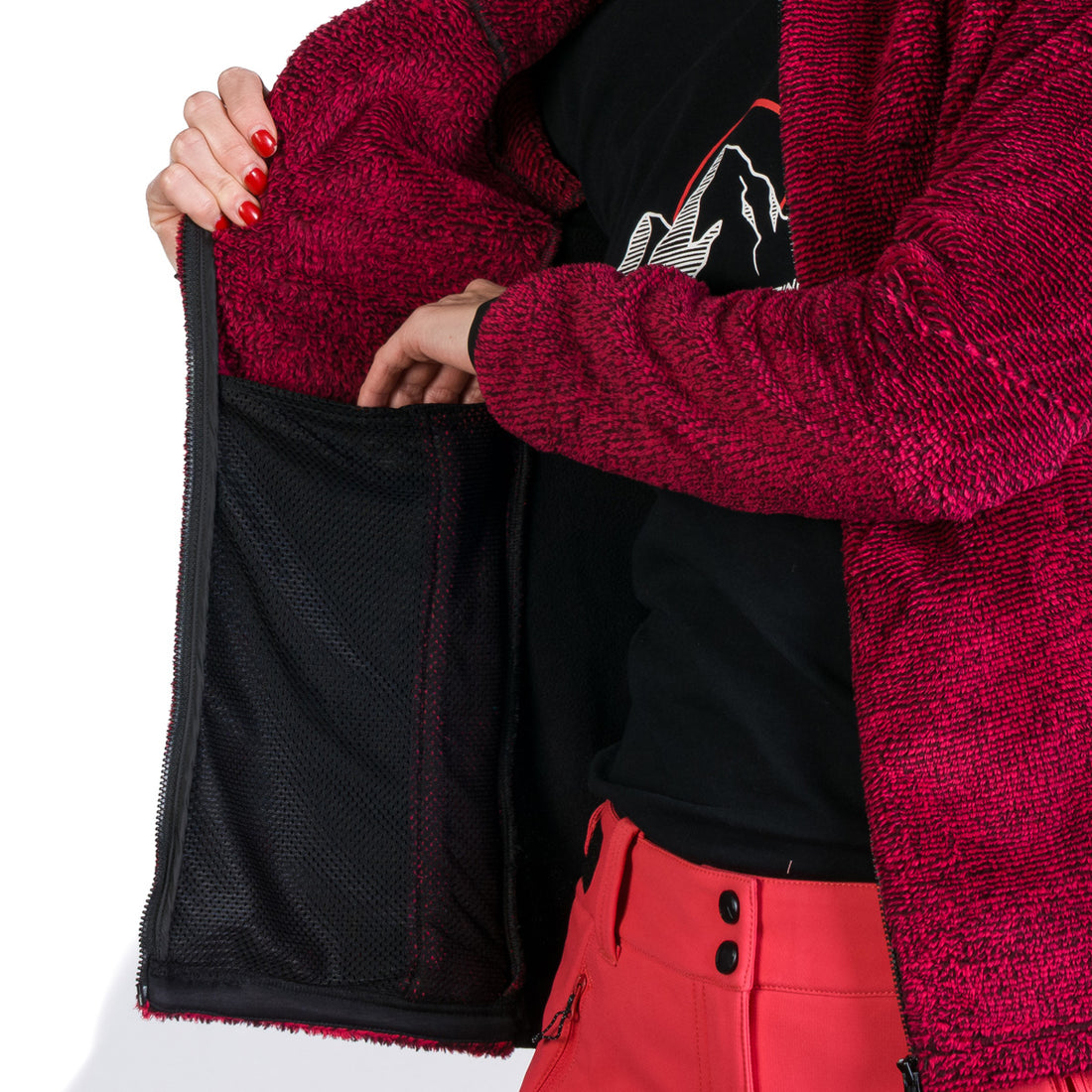 MI-4852OR women's combined outdoor active hoodie sweater CARLENE