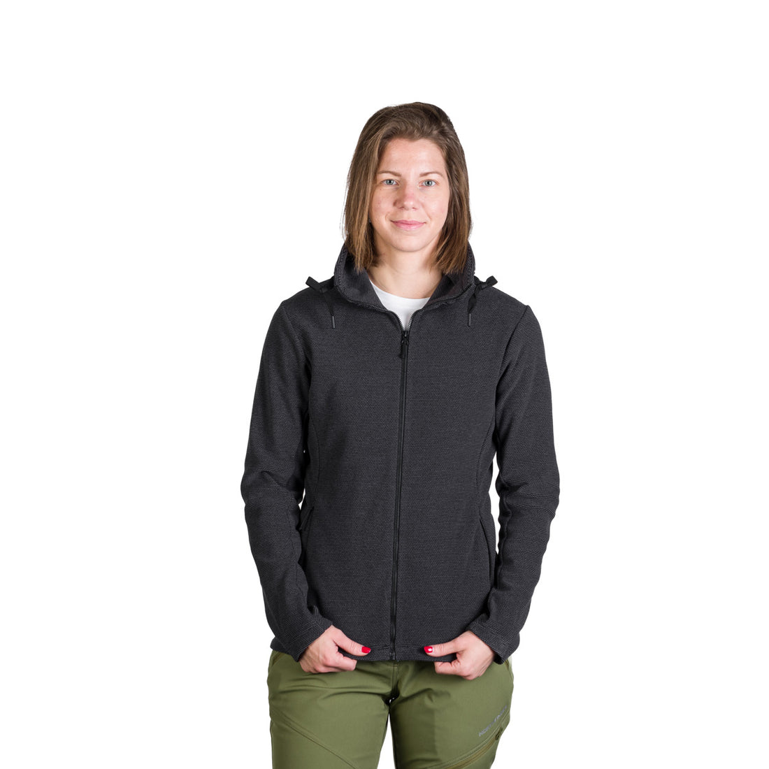 MI-4855OR women's outdoor fleece sweater melange style TAMMY