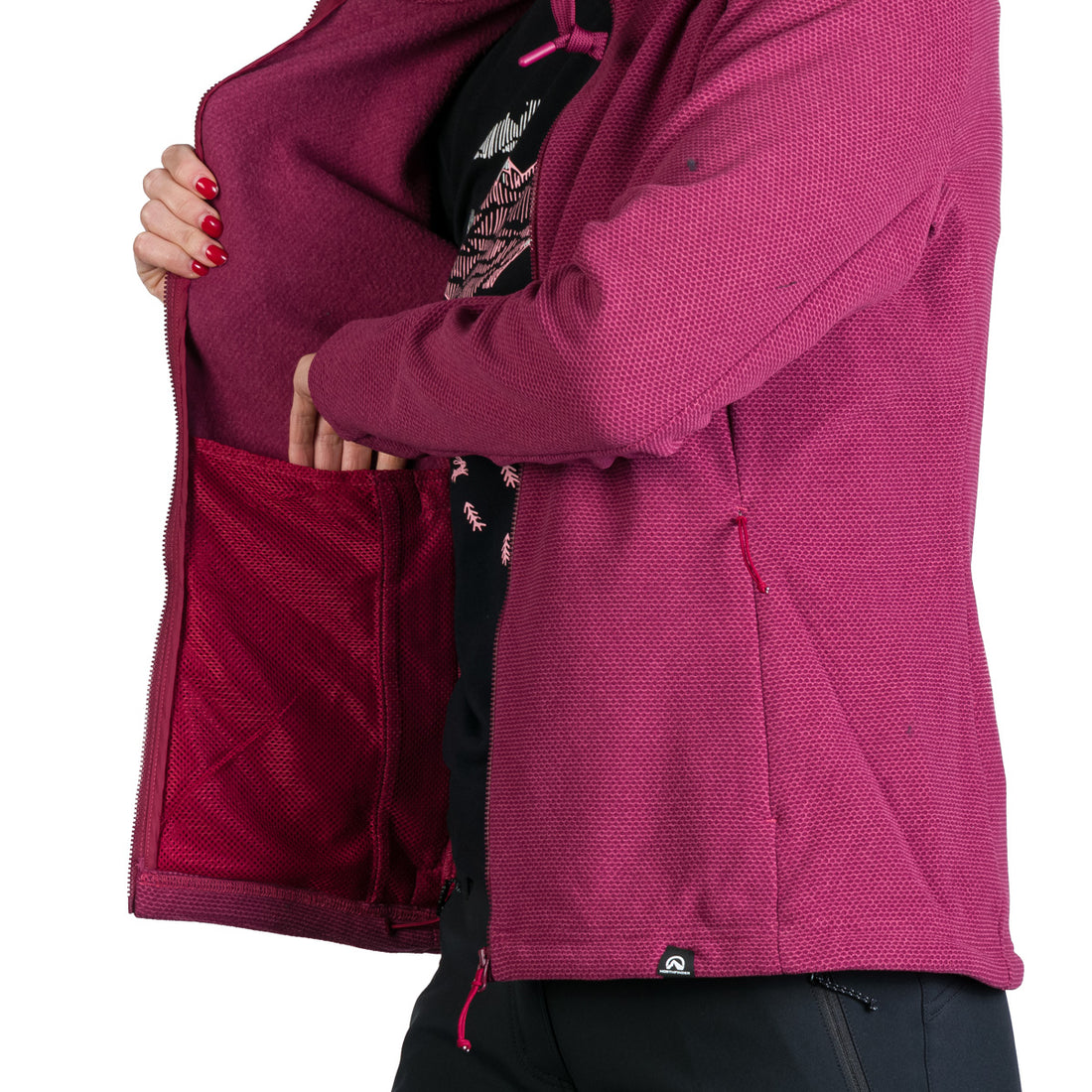 MI-4855OR women's outdoor fleece sweater melange style TAMMY