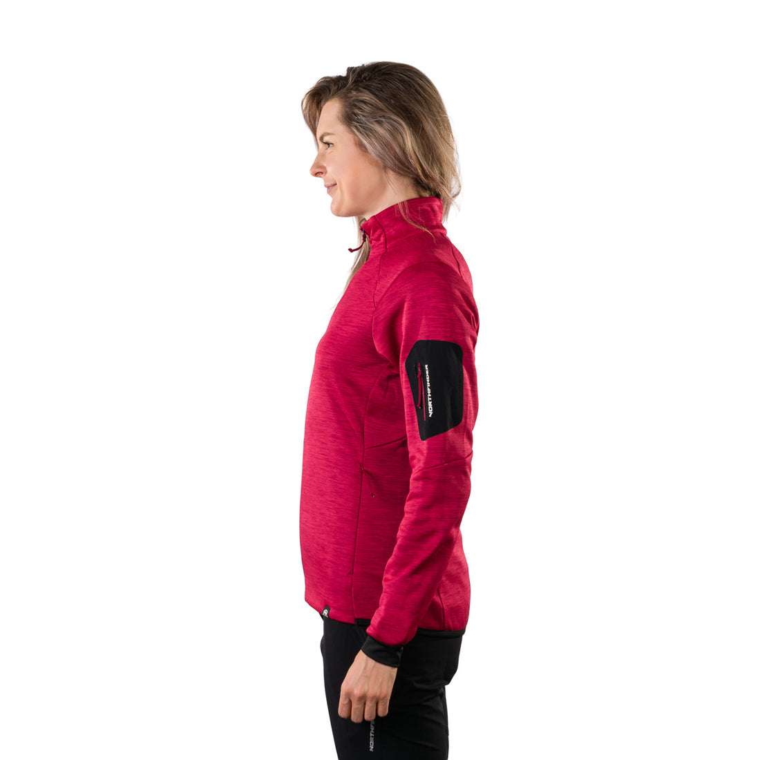 MI-4871OR women's mountain outdoor melange fleece sweater KERI