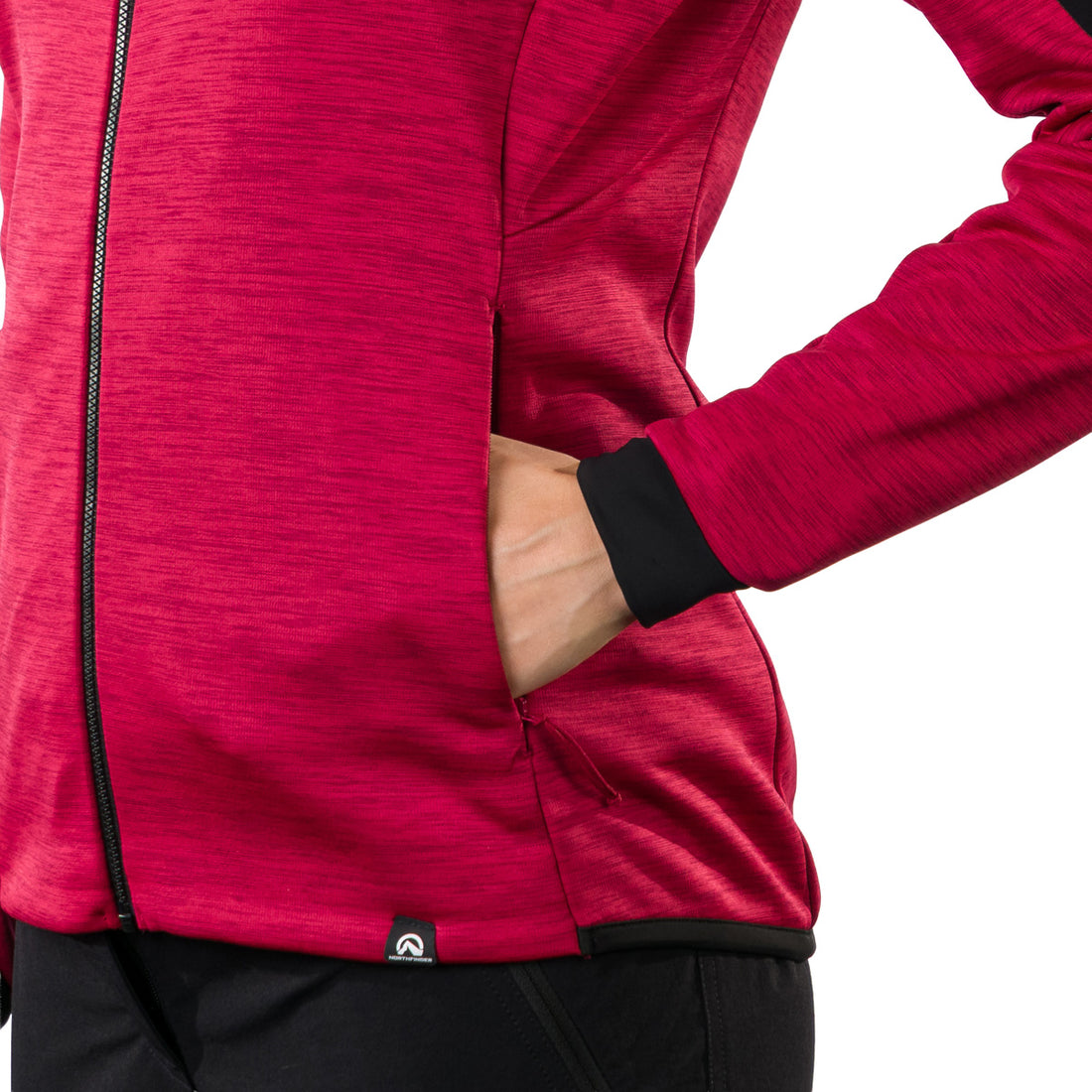 MI-4871OR women's mountain outdoor melange fleece sweater KERI