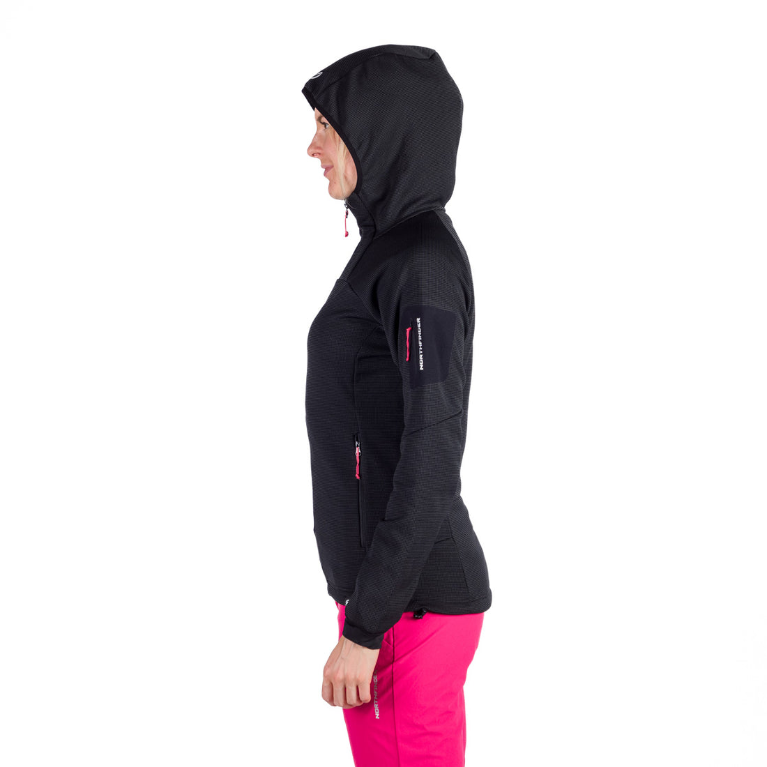MI-4872OR women's mountain melange fleece hoody sweater MARCELLA