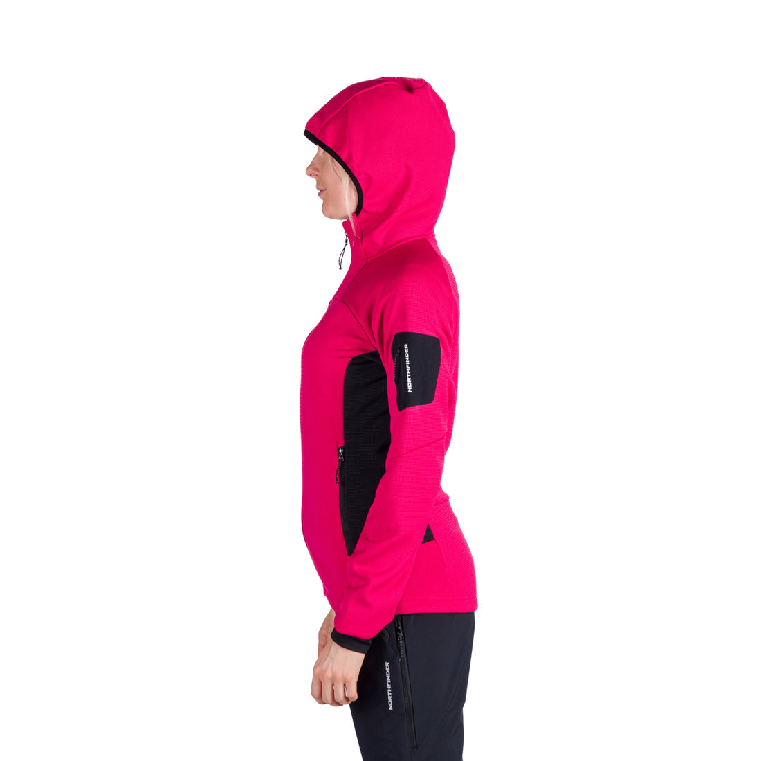 MI-4872OR women's mountain melange fleece hoody sweater MARCELLA