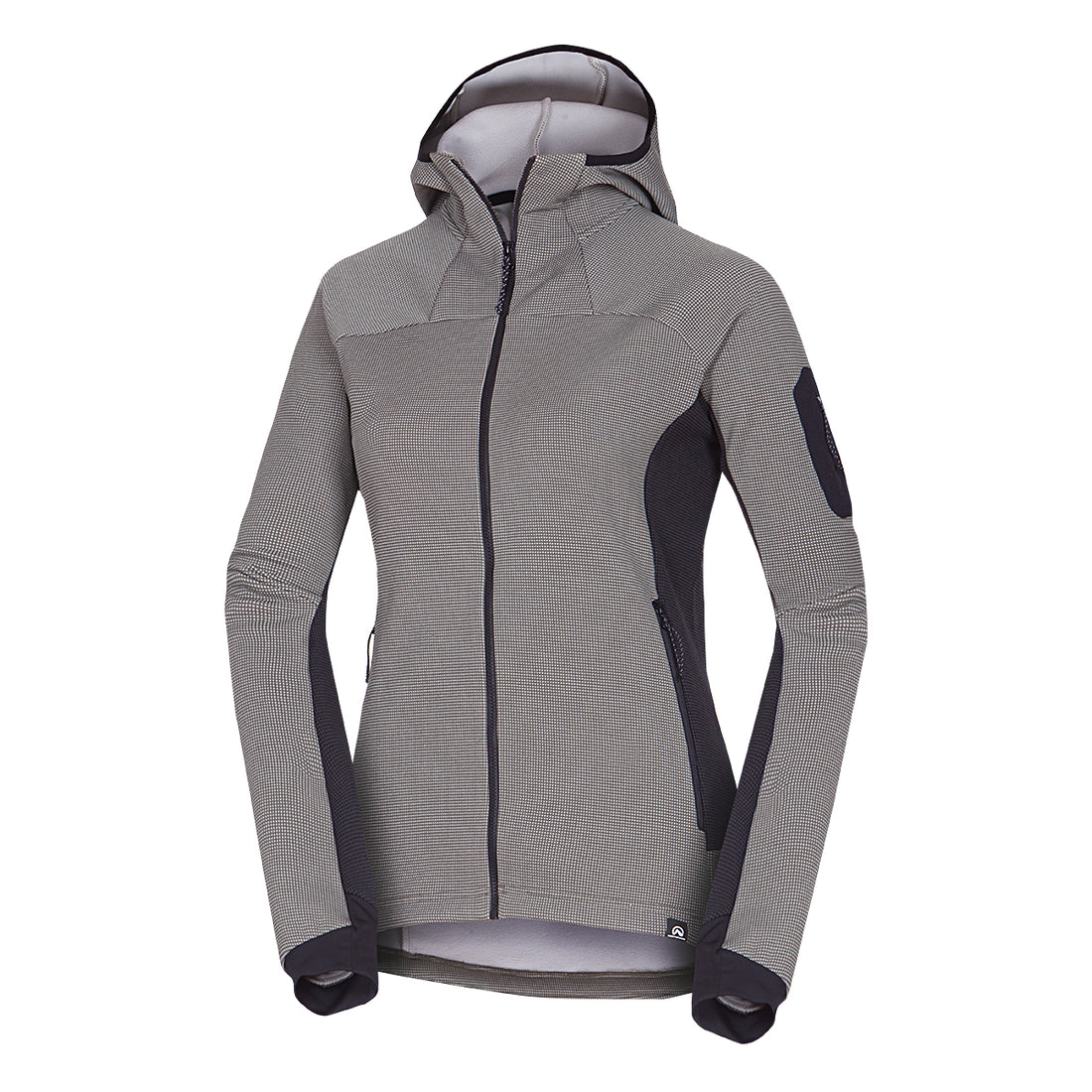 MI-4872OR women's mountain melange fleece hoody sweater MARCELLA