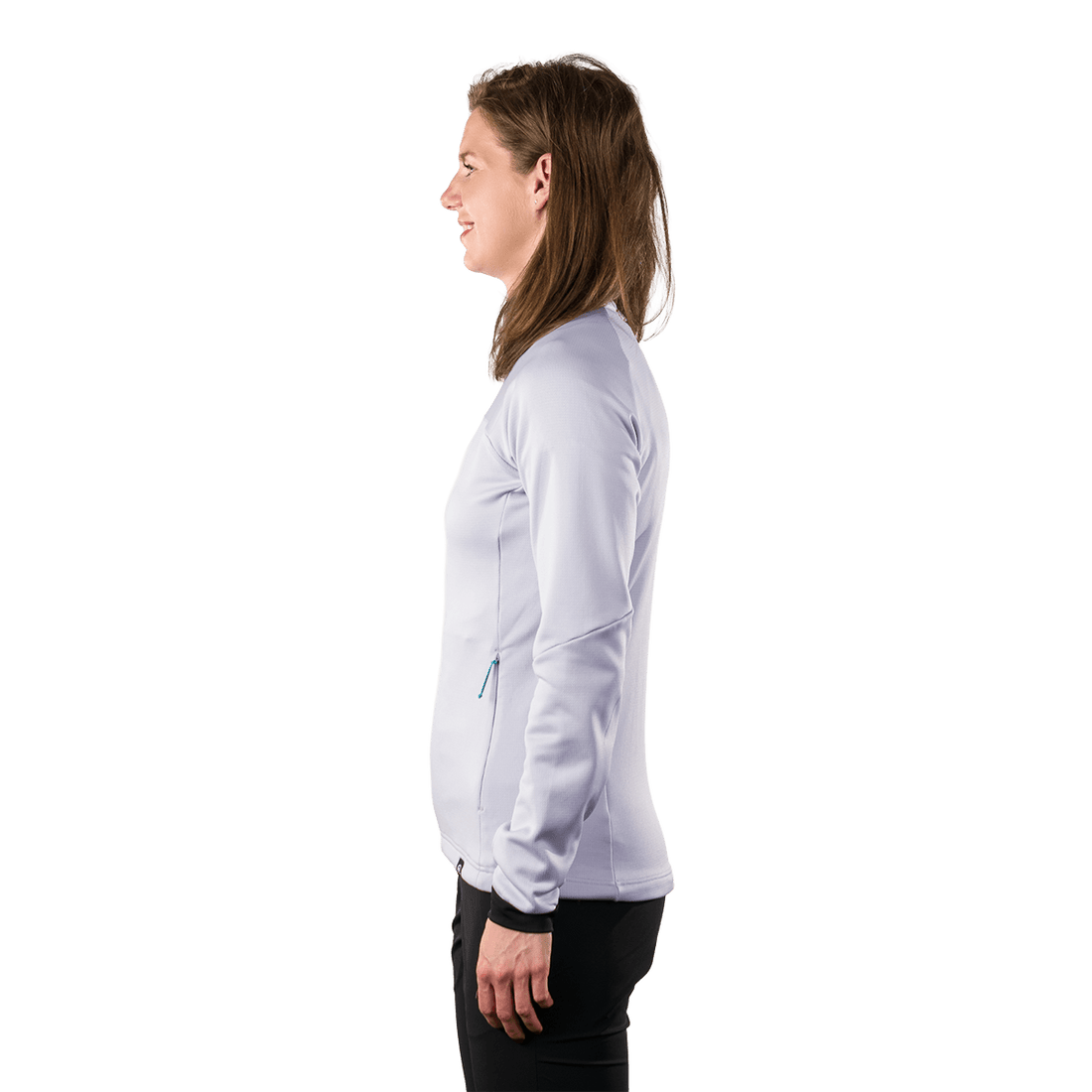 MI-4922OR women's lightweight fleece grid sweater ANGELES
