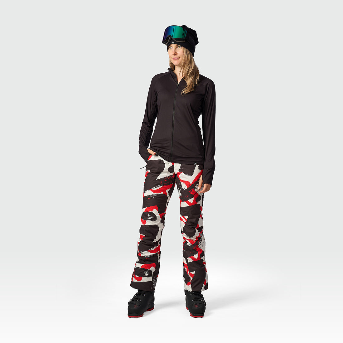 MI-4935SNW women's ski technical allover print sweater TIARA
