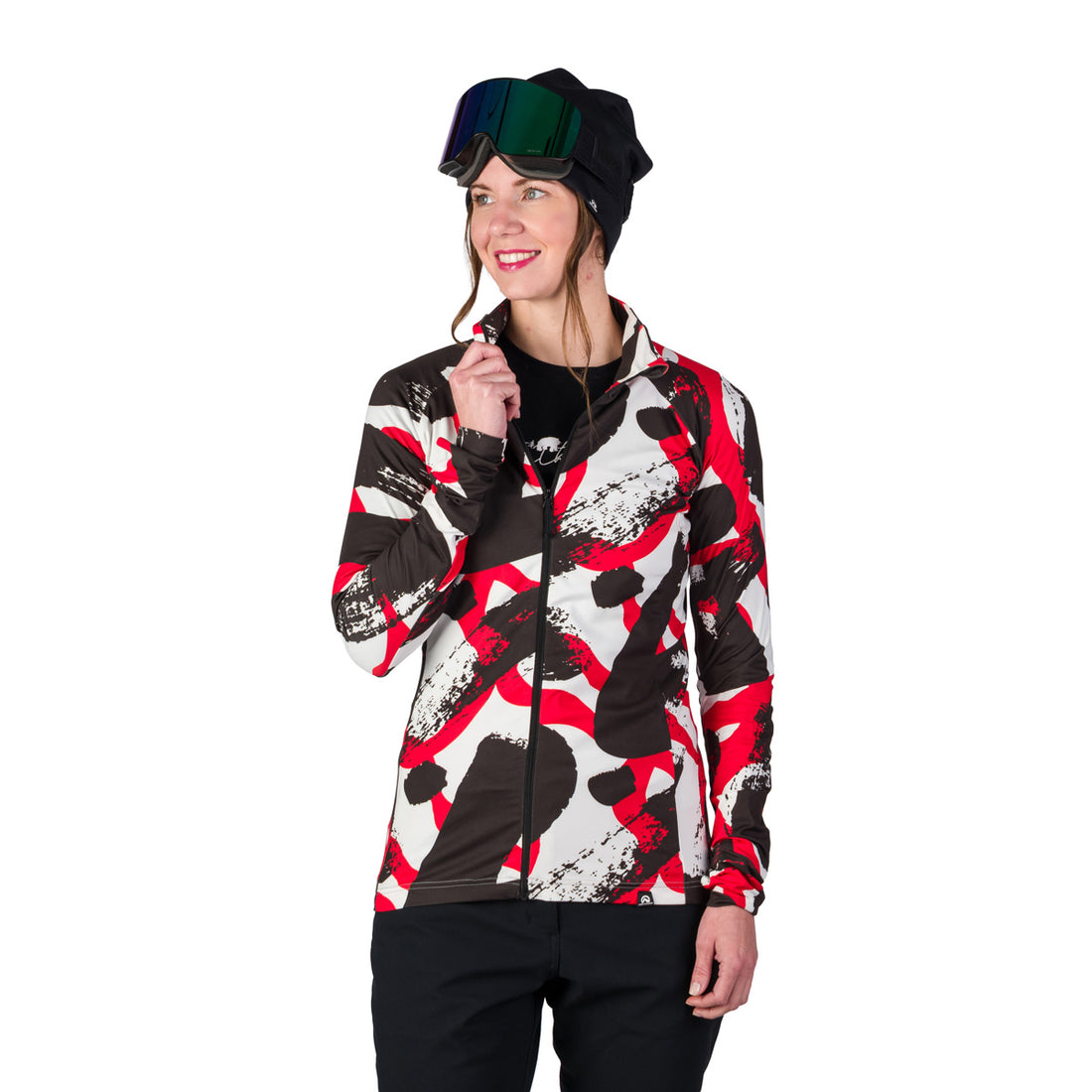 MI-4935SNW women's ski technical allover print sweater TIARA