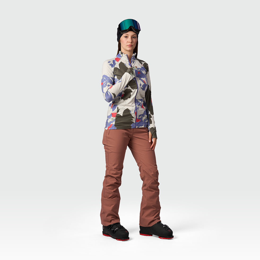 MI-4935SNW women's ski technical allover print sweater TIARA