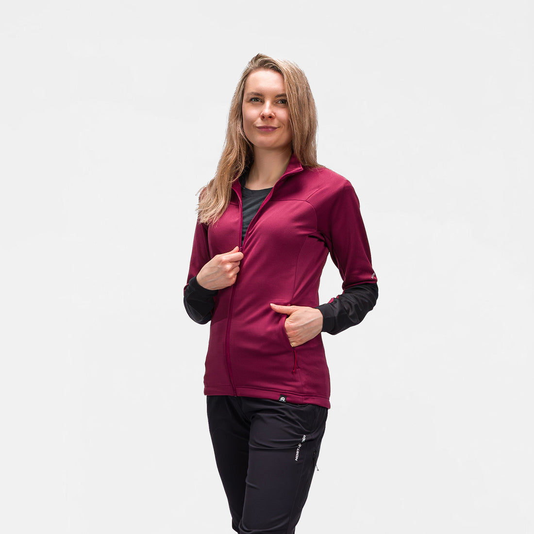 MI-4940OR women's lightweight fleece grid sweater JAGROVA
