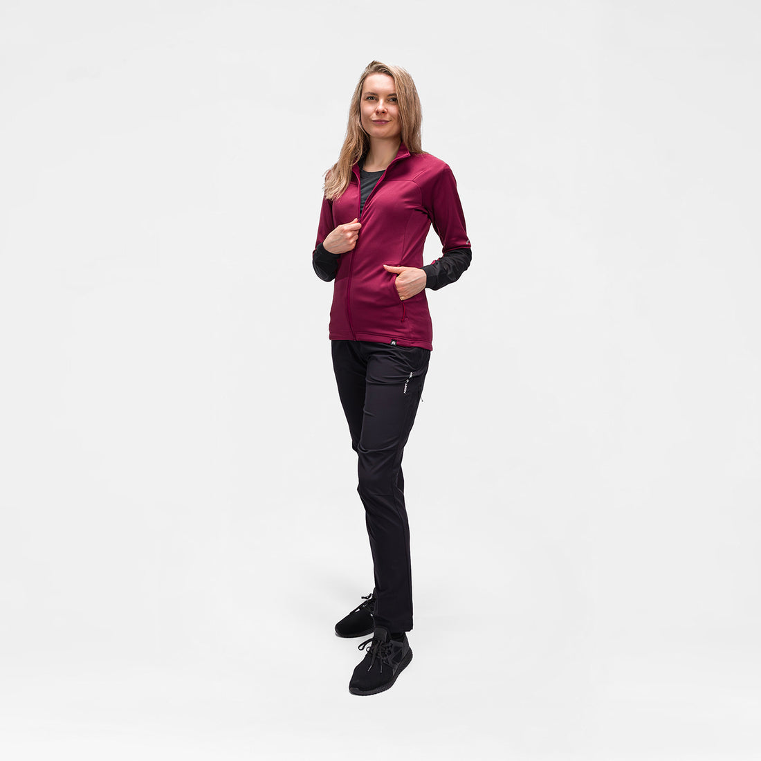 MI-4940OR women's lightweight fleece grid sweater JAGROVA