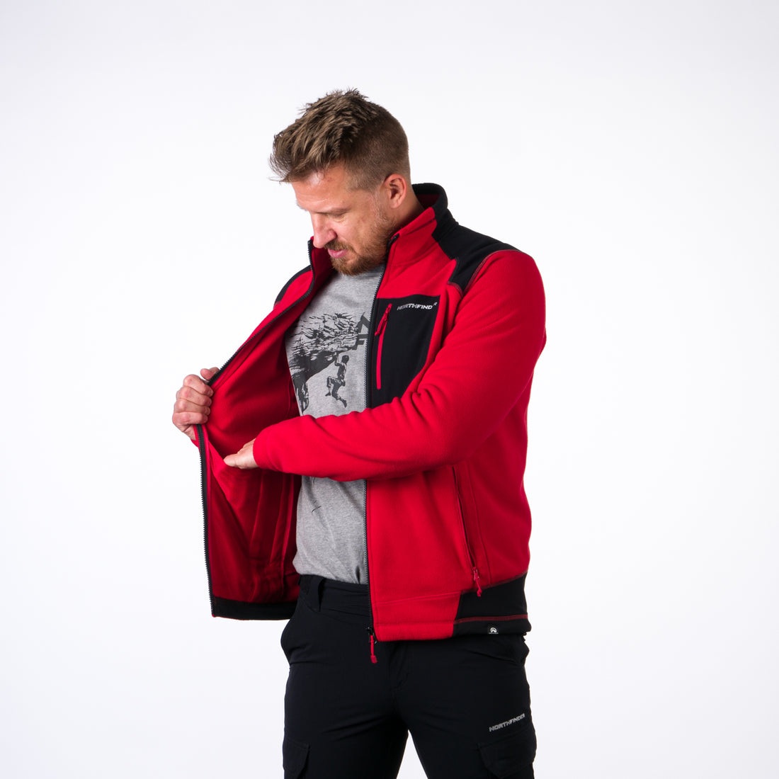 MI-5000OR men's fleece sweater BENDIK