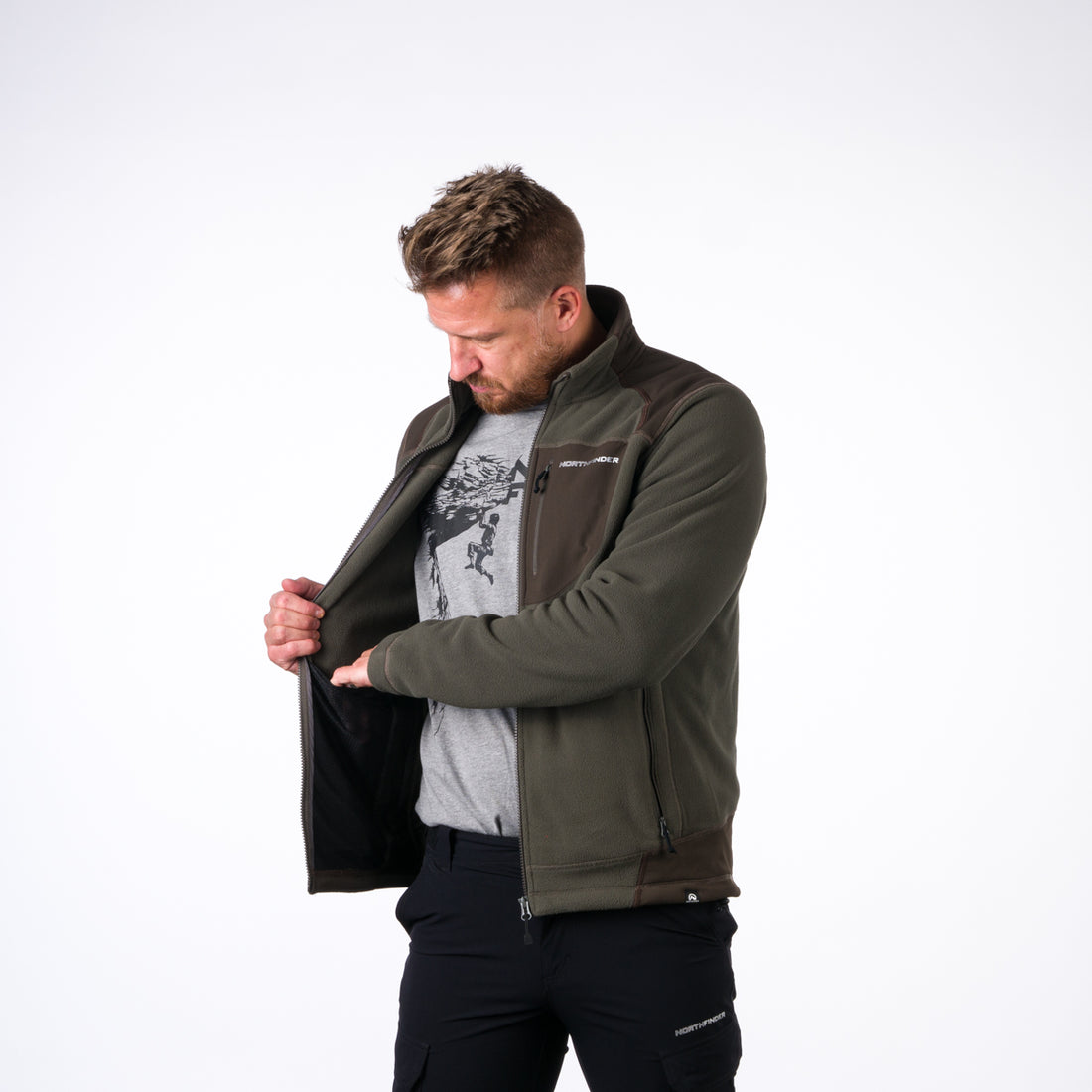 MI-5000OR men's fleece sweater BENDIK