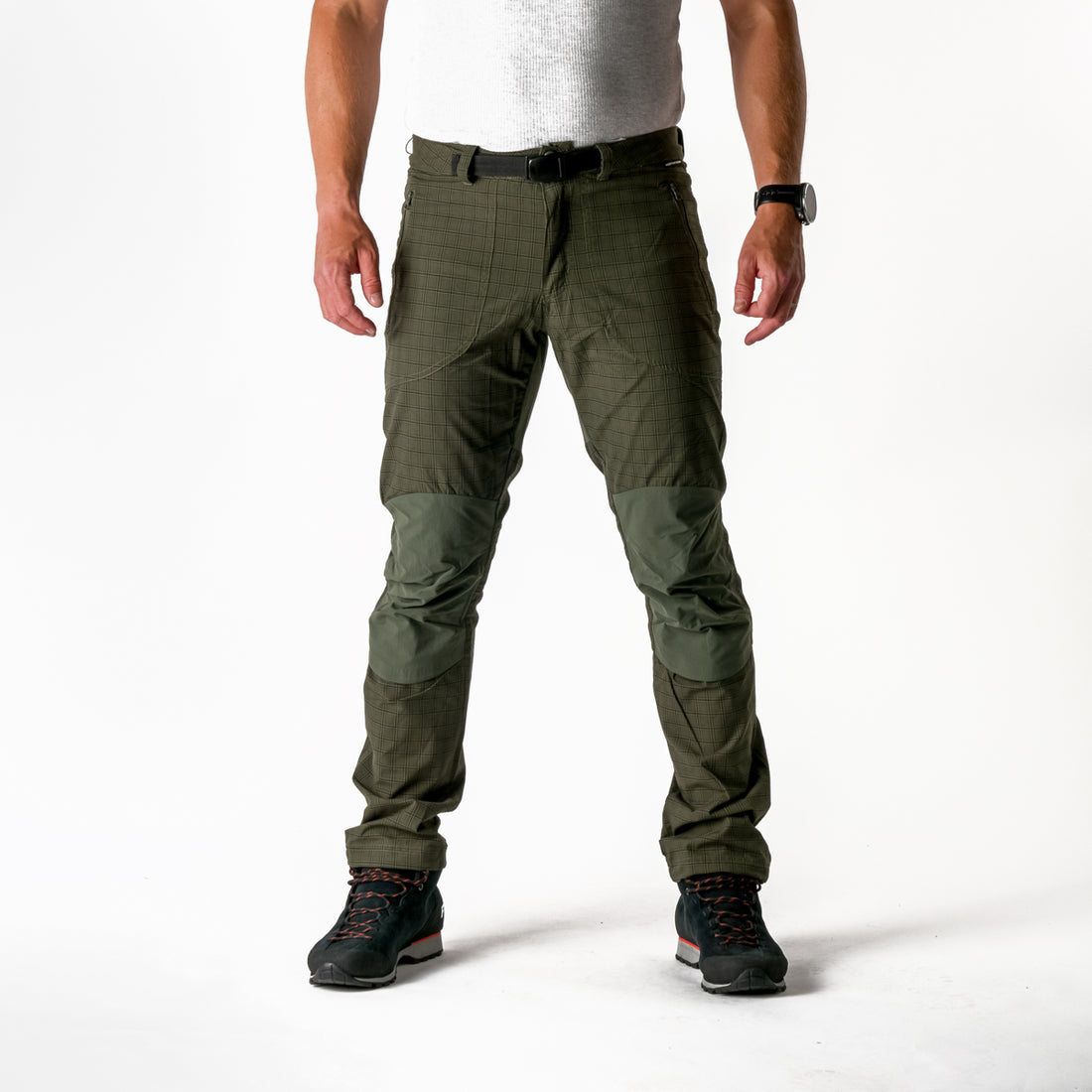 NO-3784OR men's outdoor pants check style 1l ALVIN