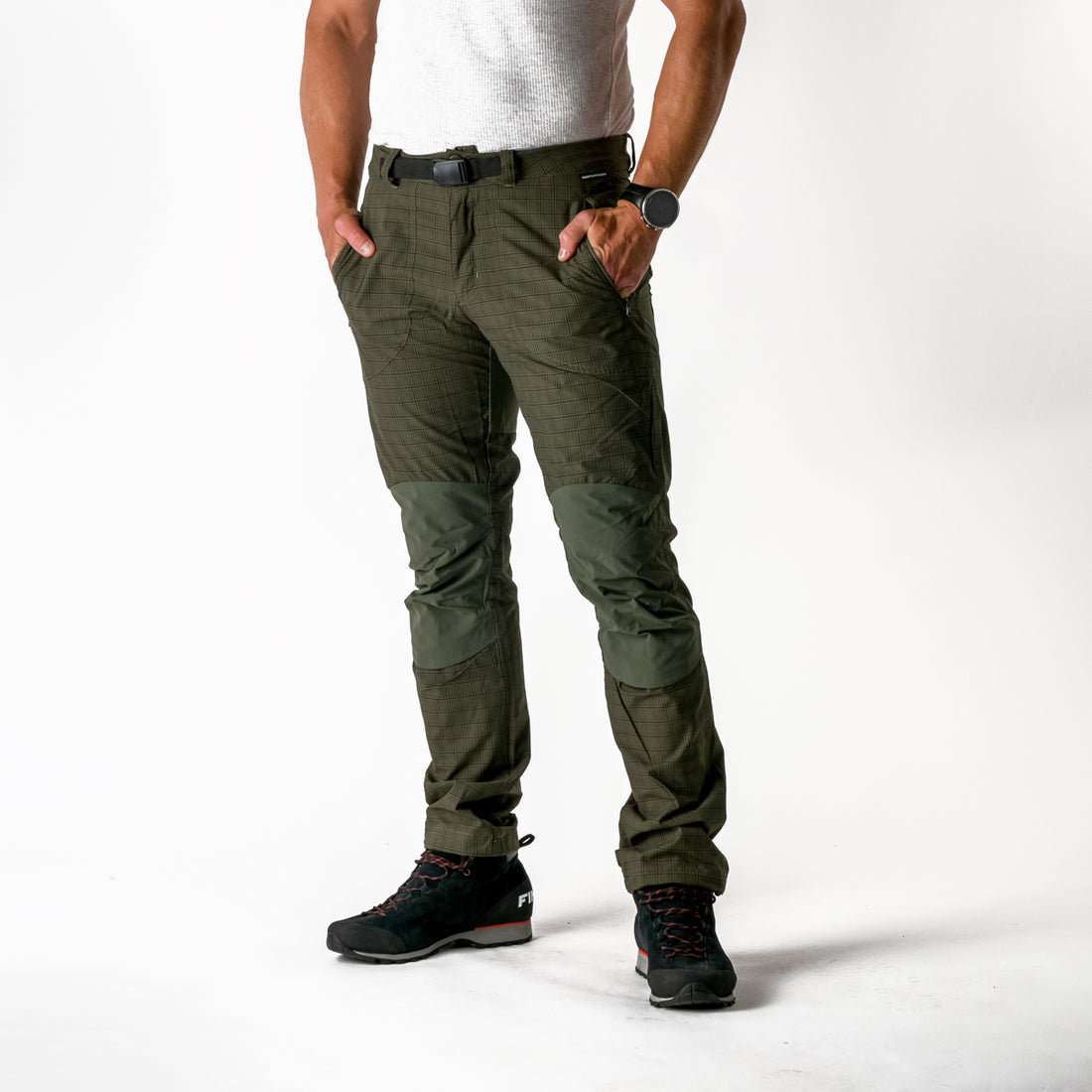 NO-3784OR men's outdoor pants check style 1l ALVIN