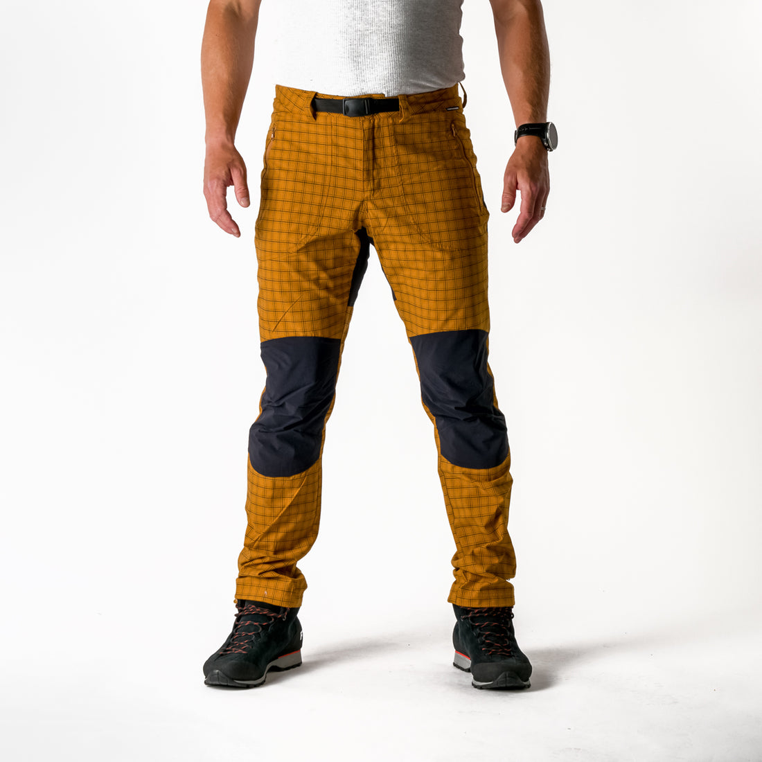 NO-3784OR men's outdoor pants check style 1l ALVIN