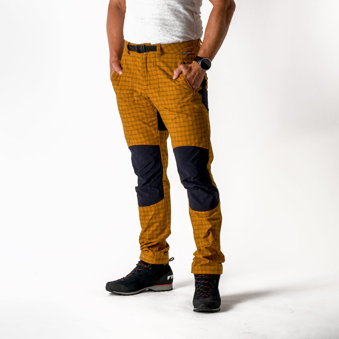 NO-3784OR men's outdoor pants check style 1l ALVIN