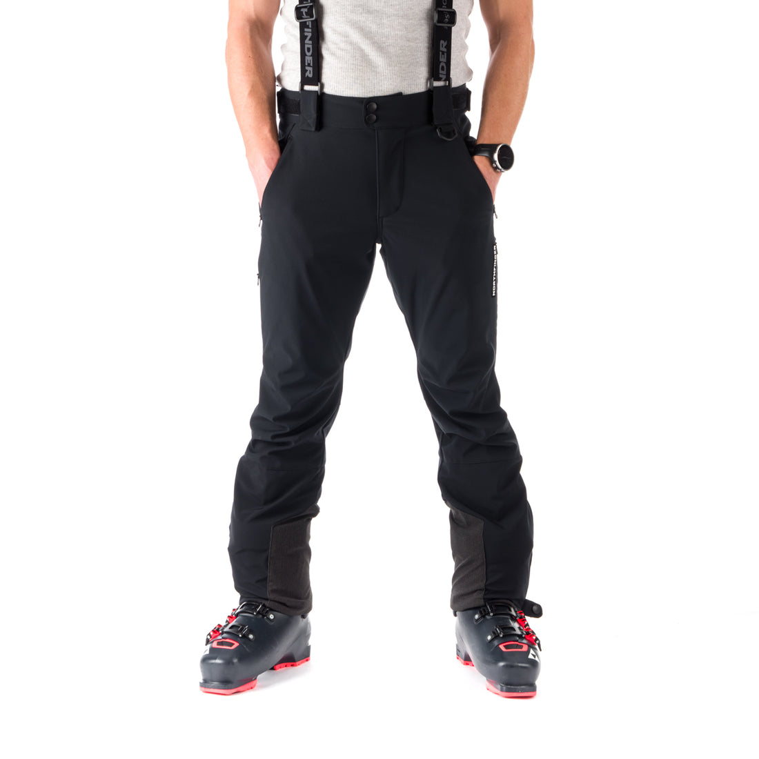 NO-3821SNW men's ski regular fit softshell pants 3L HASSAN