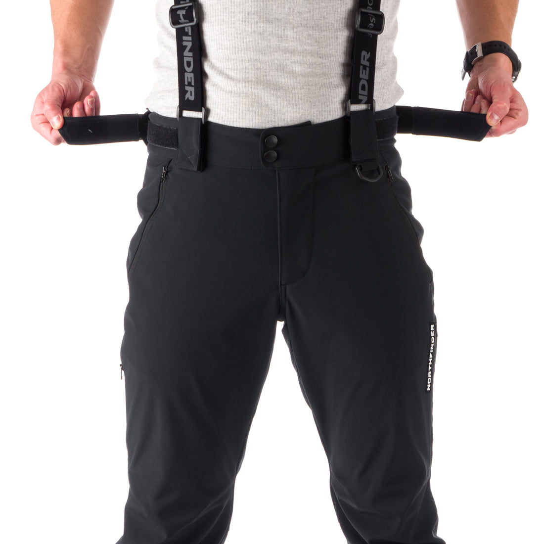NO-3821SNW men's ski regular fit softshell pants 3L HASSAN