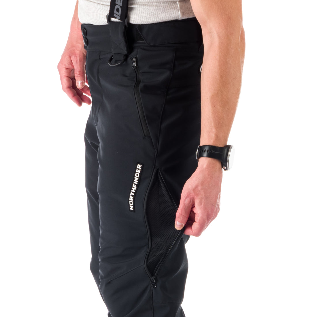 NO-3821SNW men's ski regular fit softshell pants 3L HASSAN