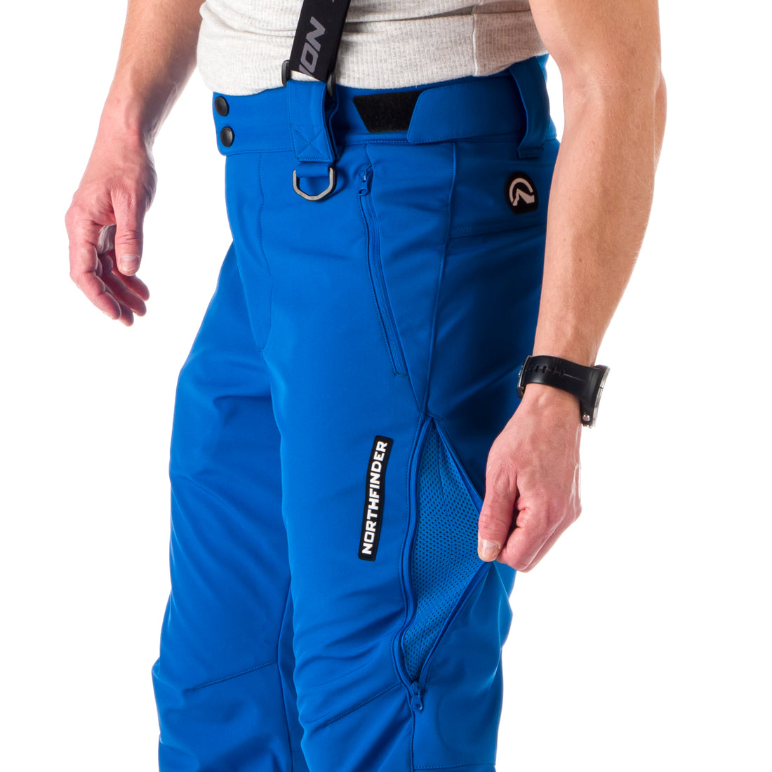NO-3821SNW men's ski regular fit softshell pants 3L HASSAN