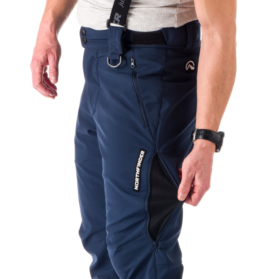 NO-3821SNW men's ski regular fit softshell pants 3L HASSAN