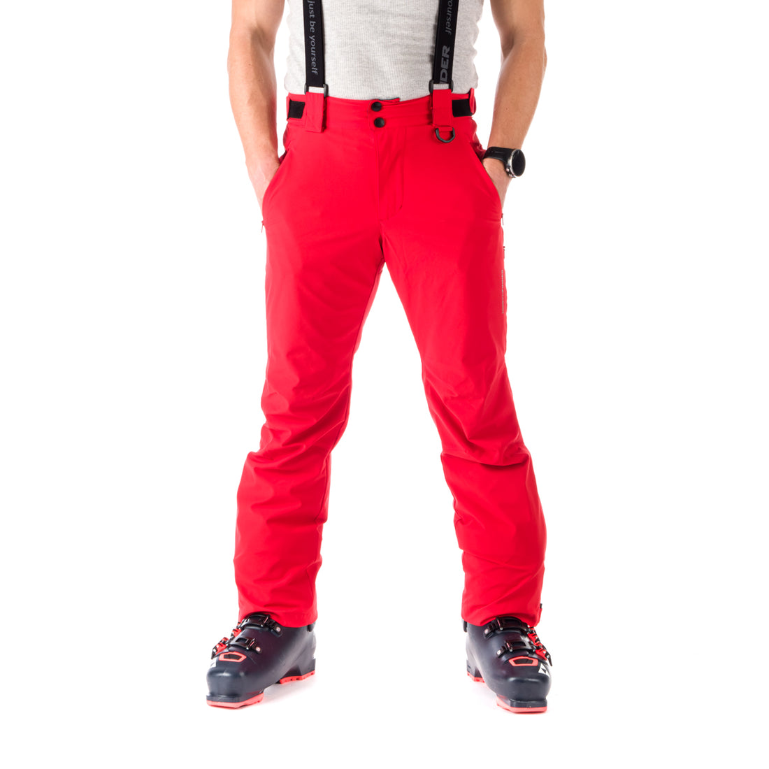NO-3823SNW men's sky comfort trousers with braces BRIAR
