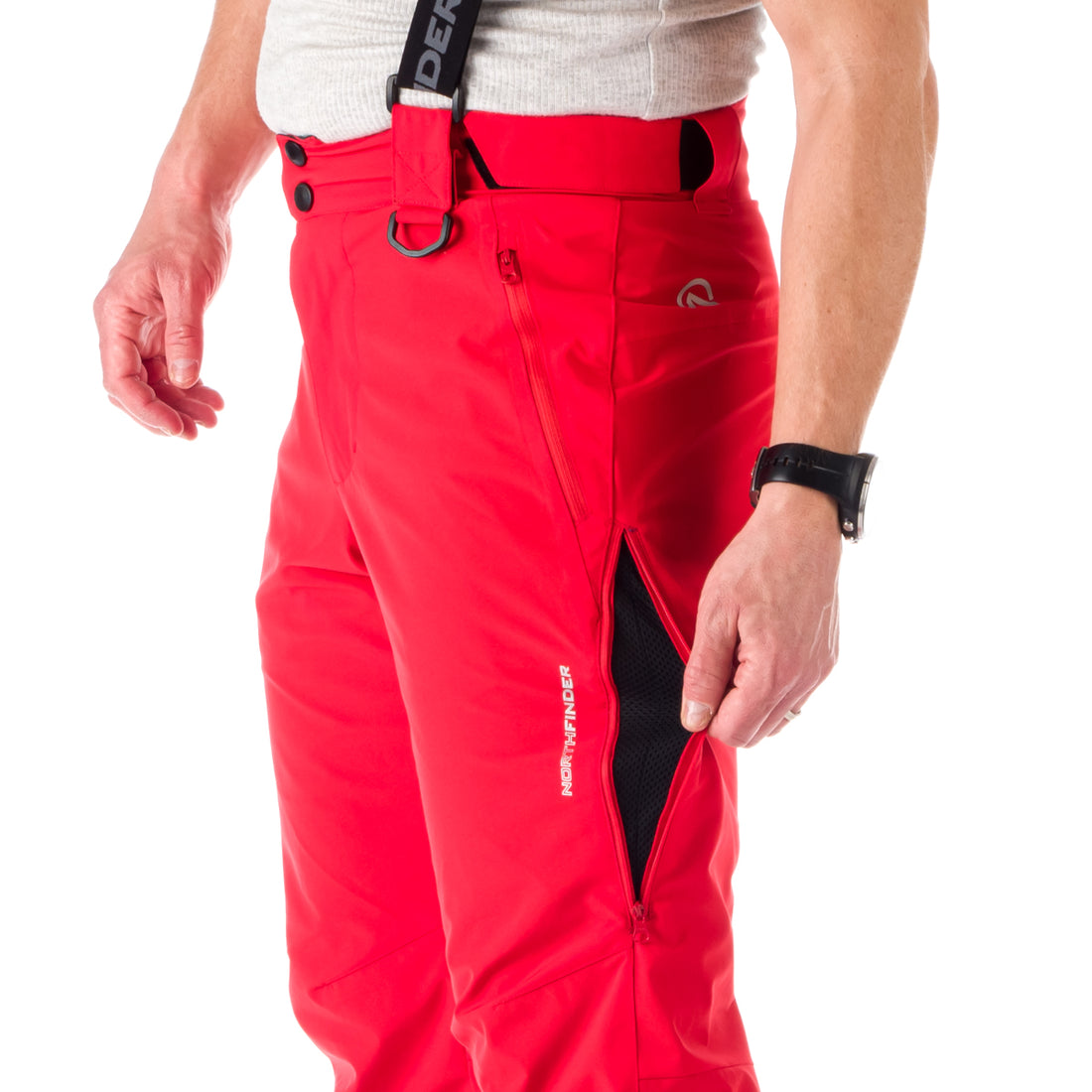 NO-3823SNW men's sky comfort trousers with braces BRIAR