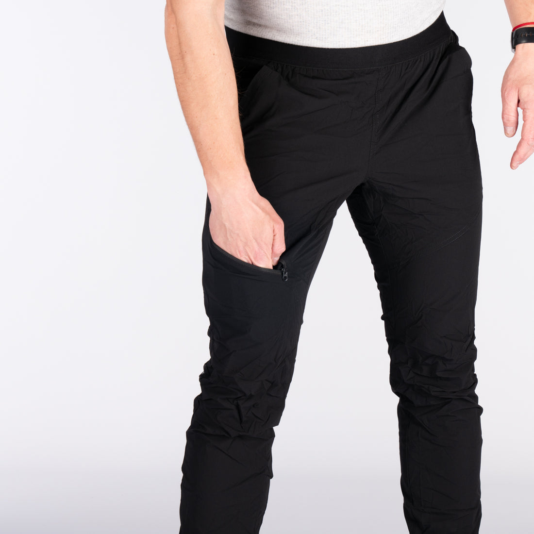NO-3843OR men's outdoor packable lightweight slim low cut stretch pants HIRAM