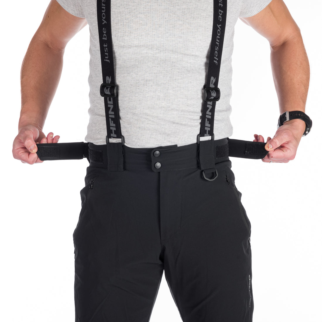NO-3894SNW men's ski comfort trousers with braces regular fit VERNON