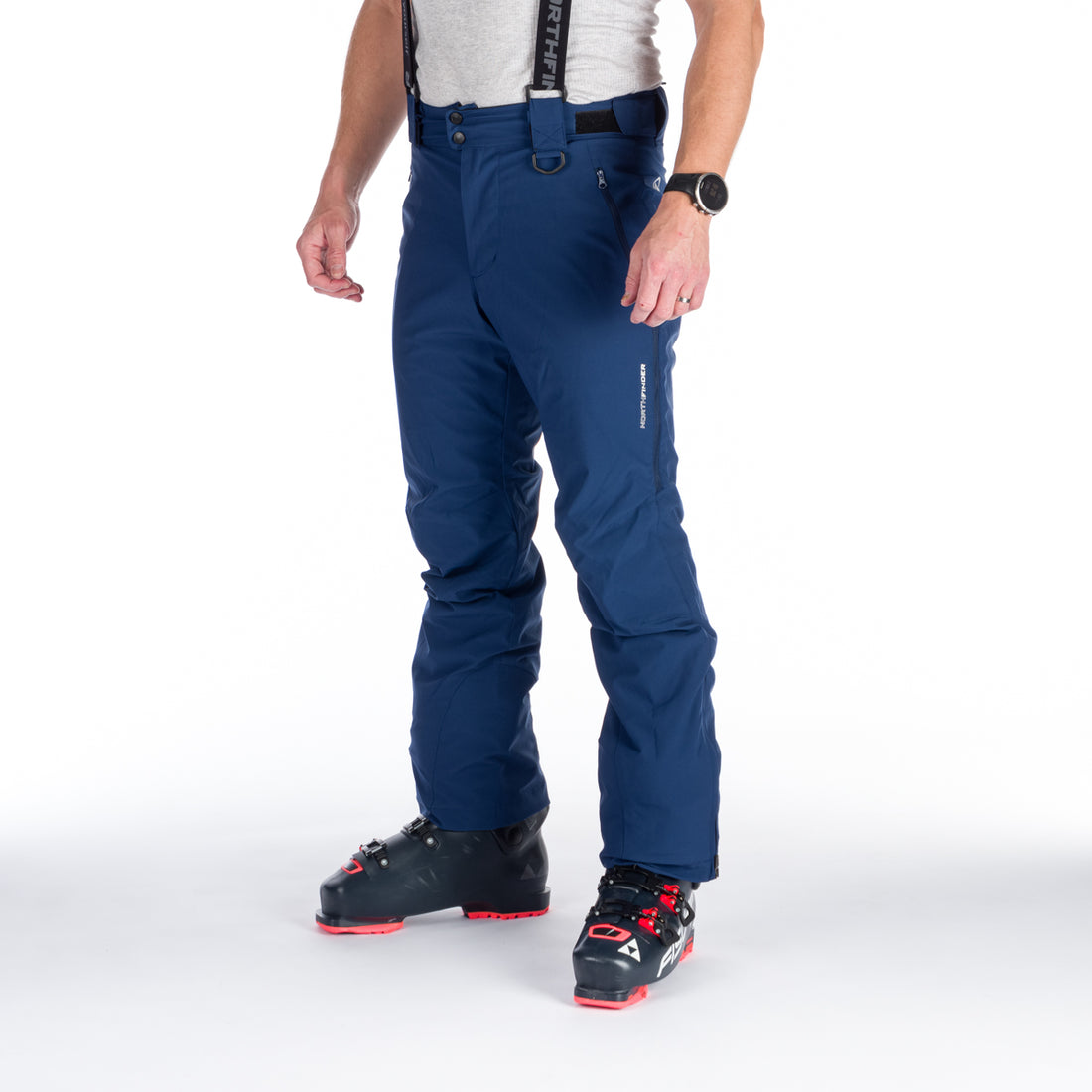 NO-3894SNW men's ski comfort trousers with braces regular fit VERNON