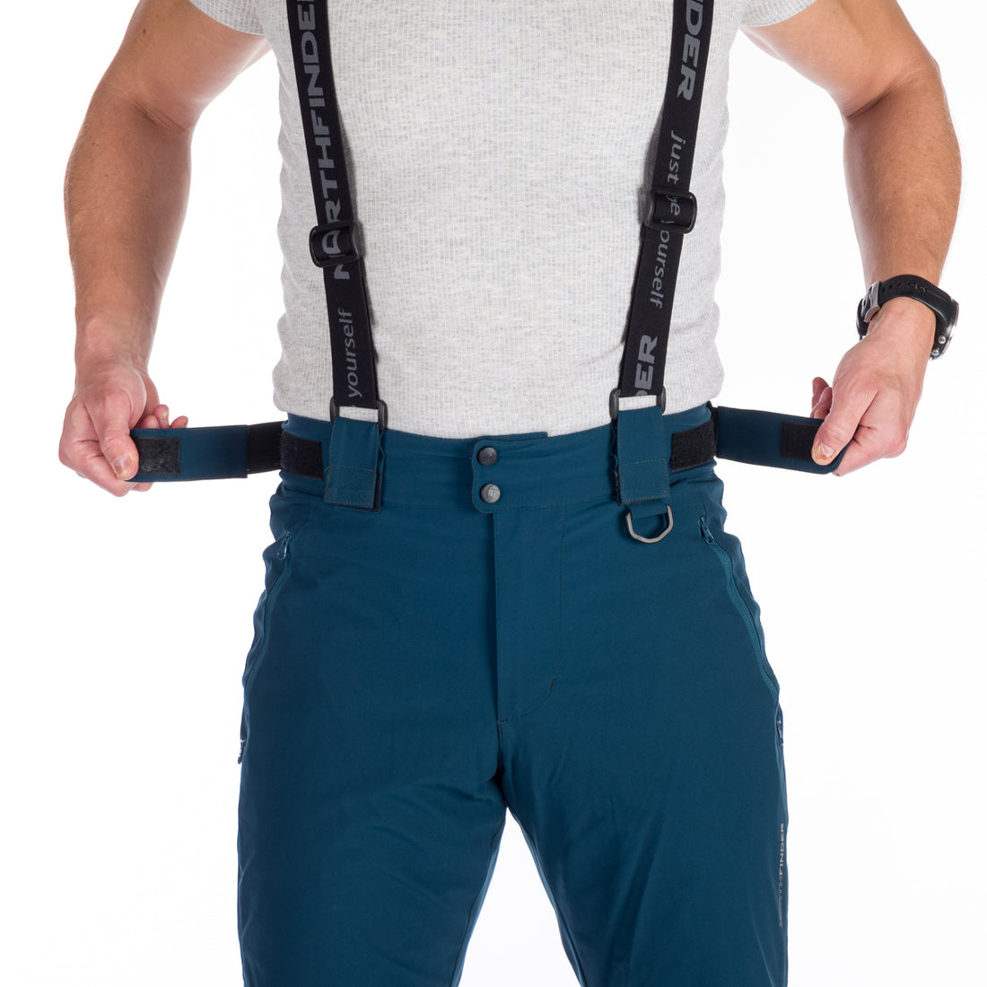 NO-3894SNW men's ski comfort trousers with braces regular fit VERNON