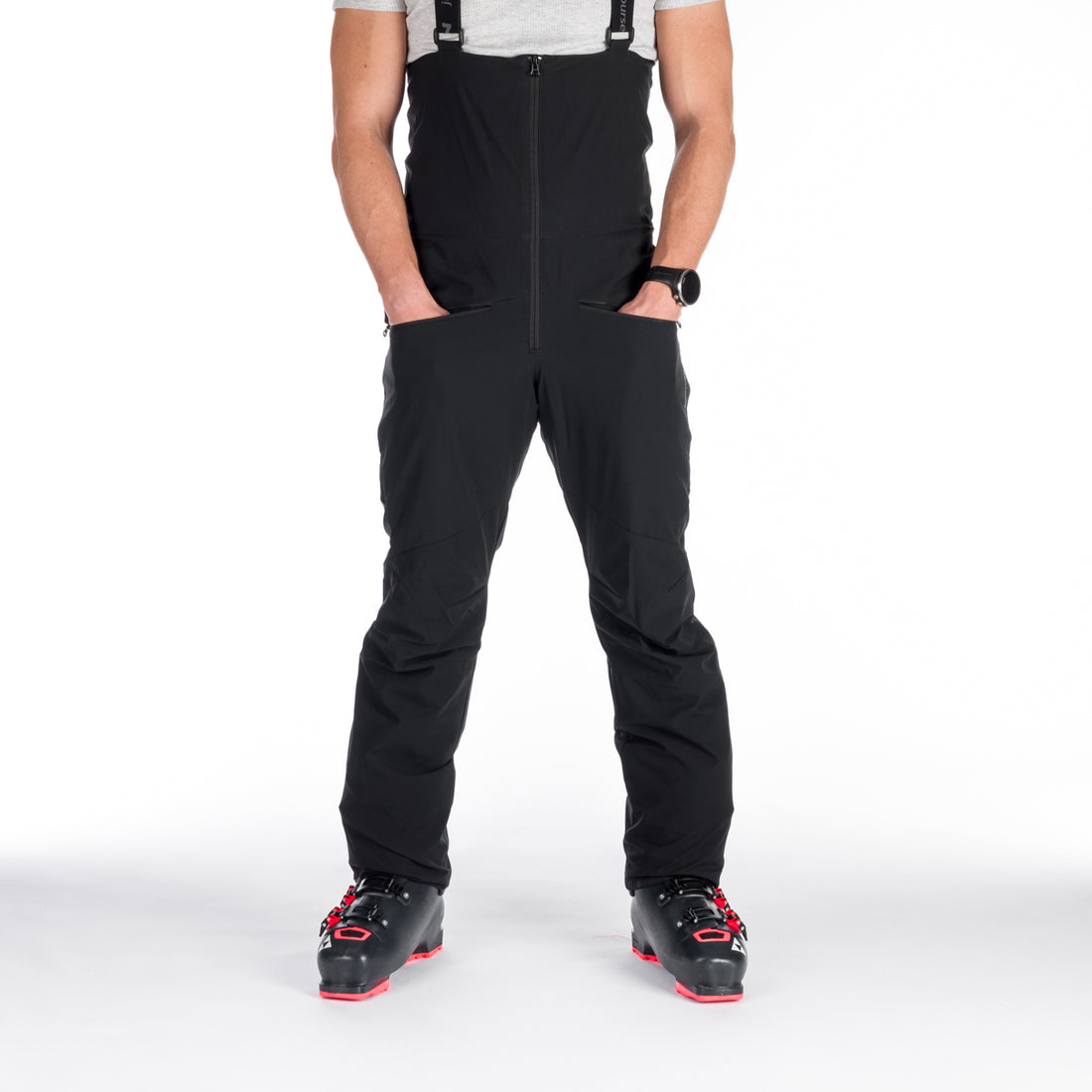 NO-3895SNW men's ski comfort high cut trousers with bib DALE