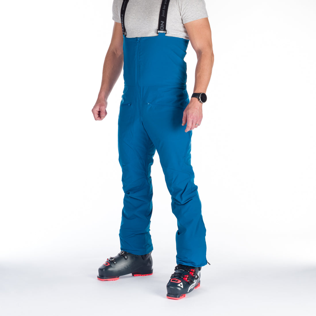 NO-3895SNW men's ski comfort high cut trousers with bib DALE