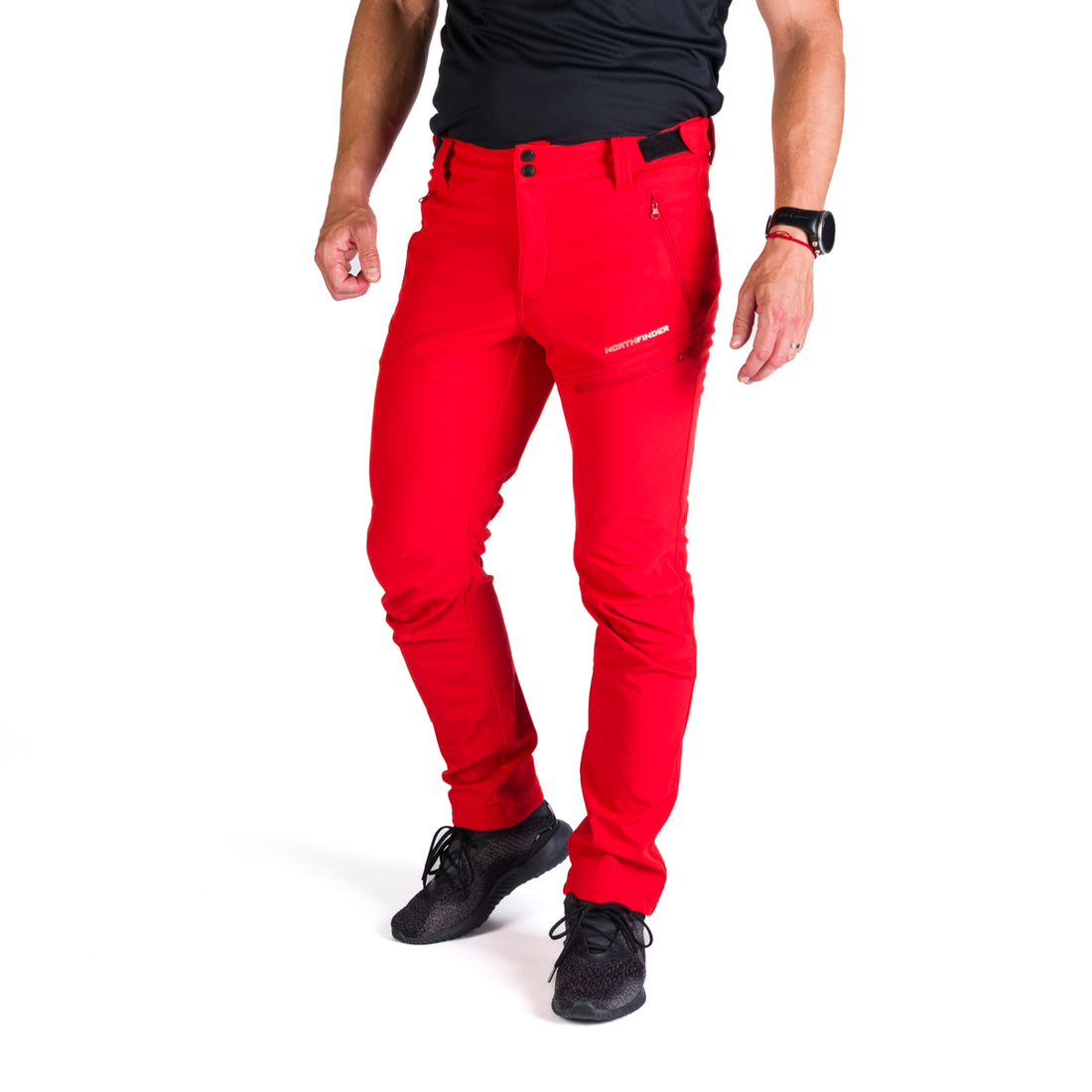NO-3910OR Men's softshell pants elastic insulated BREITHORN