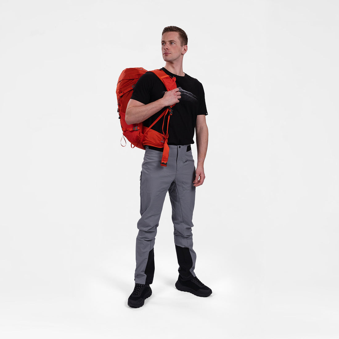 NO-3951OR men's softshell pants SHERMAN