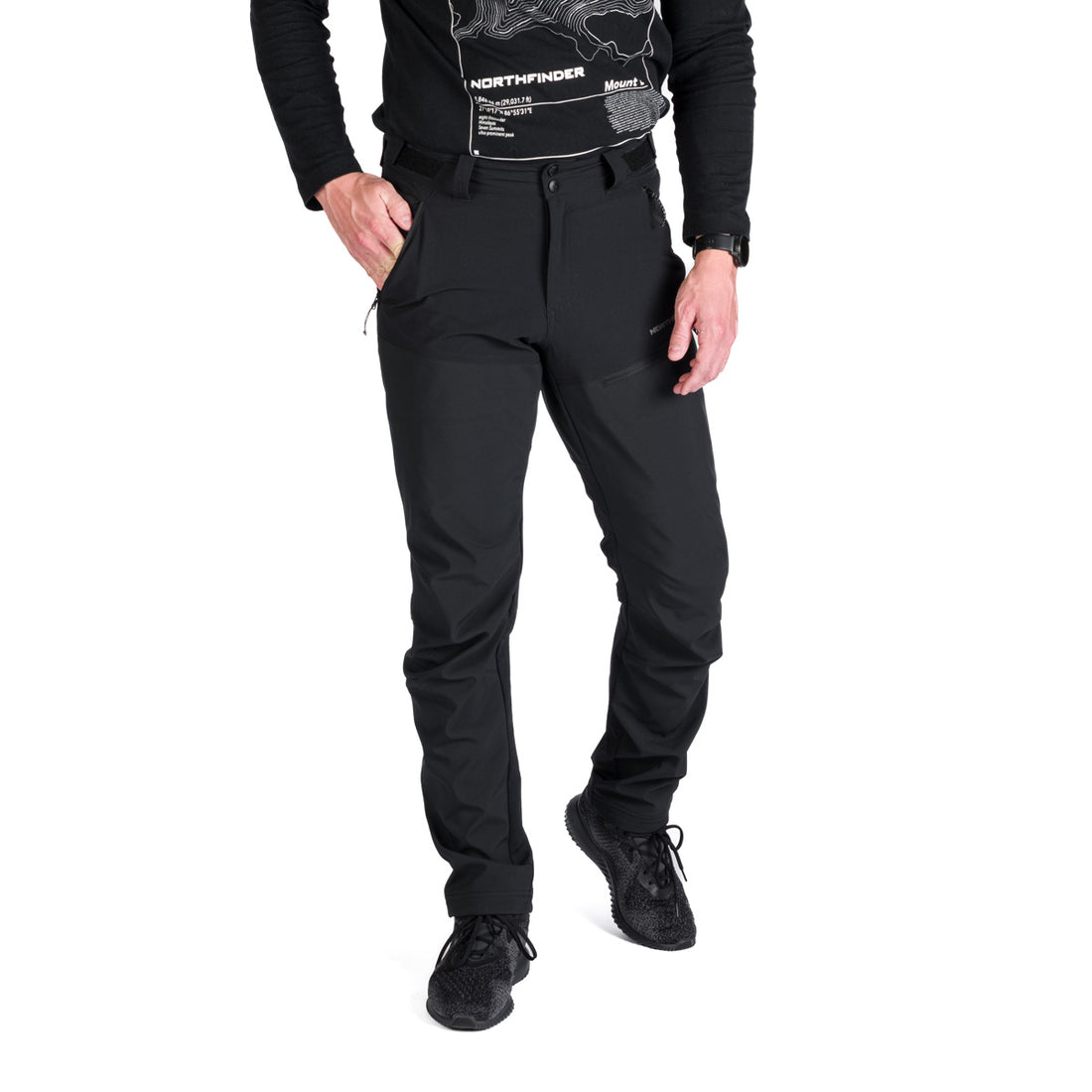 NO-3963OR men's trekking hybrid softshell pants NICOLA