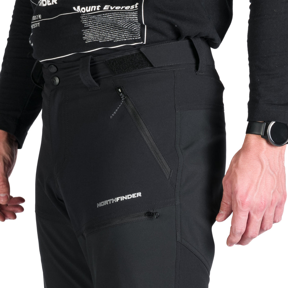 NO-3963OR men's trekking hybrid softshell pants NICOLA
