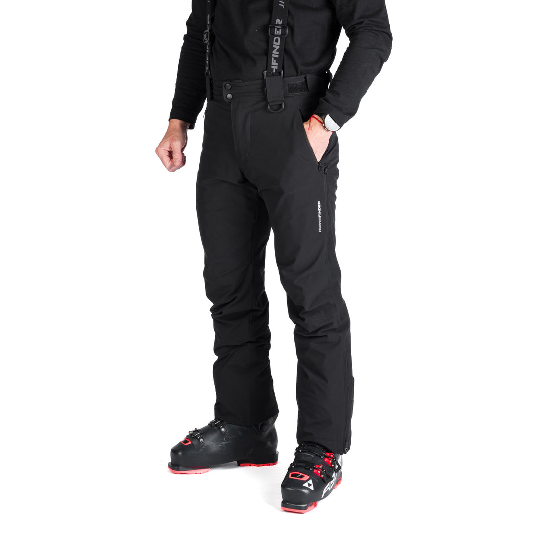 NO-3973SNW men's ski comfort trousers with braces regular fit WILFRED