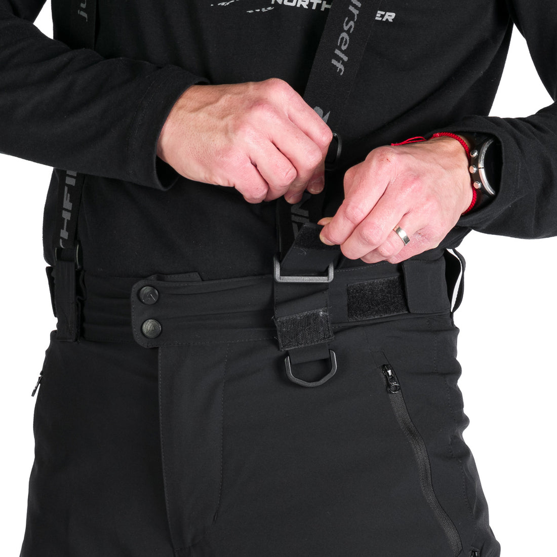 NO-3973SNW men's ski comfort trousers with braces regular fit WILFRED