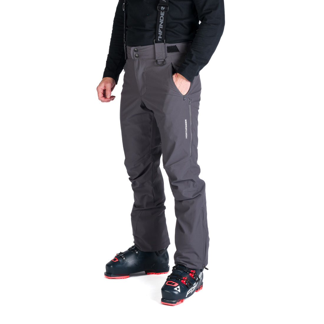 NO-3973SNW men's ski comfort trousers with braces regular fit WILFRED