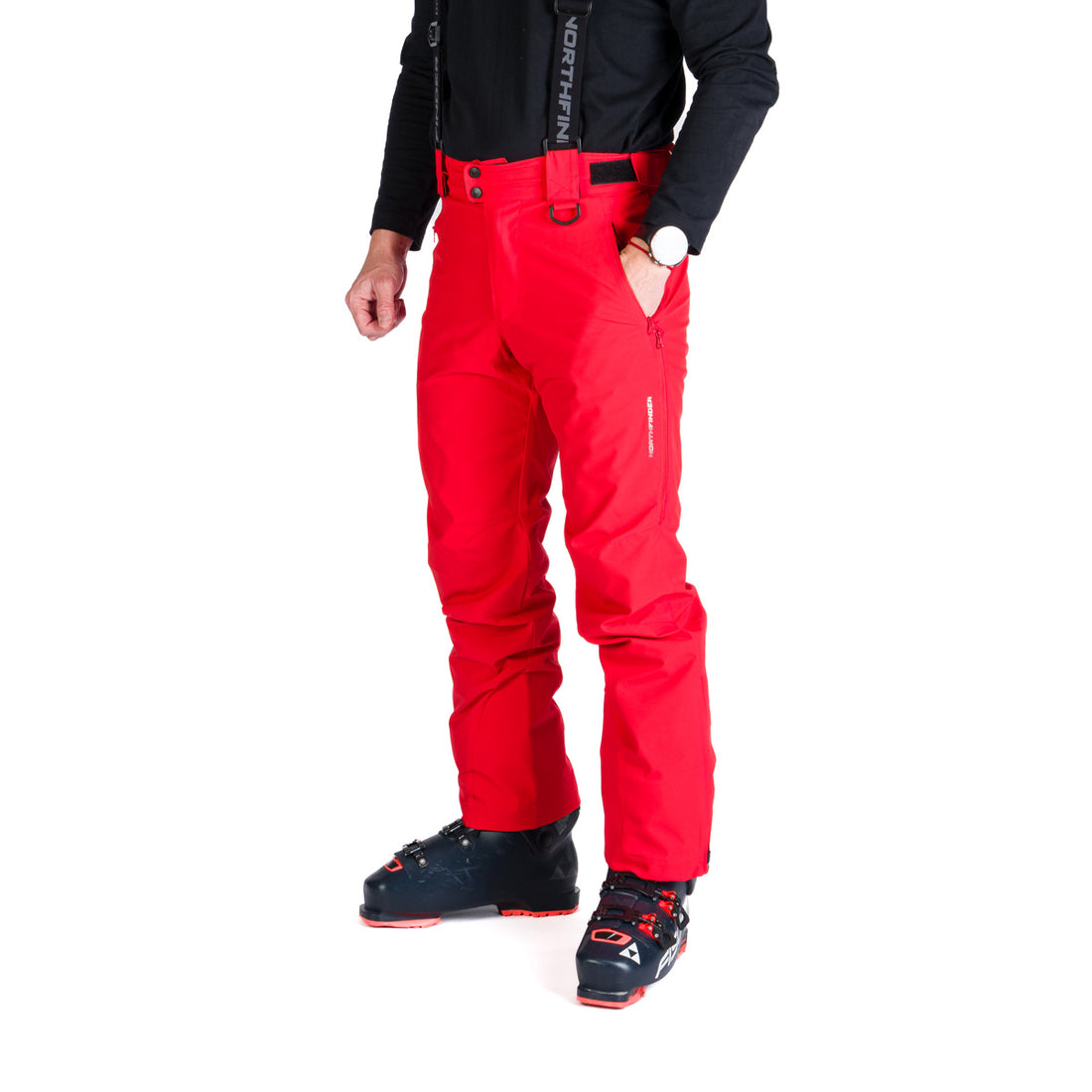 NO-3973SNW men's ski comfort trousers with braces regular fit WILFRED