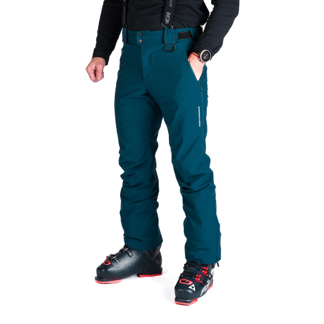 NO-3973SNW men's ski comfort trousers with braces regular fit WILFRED