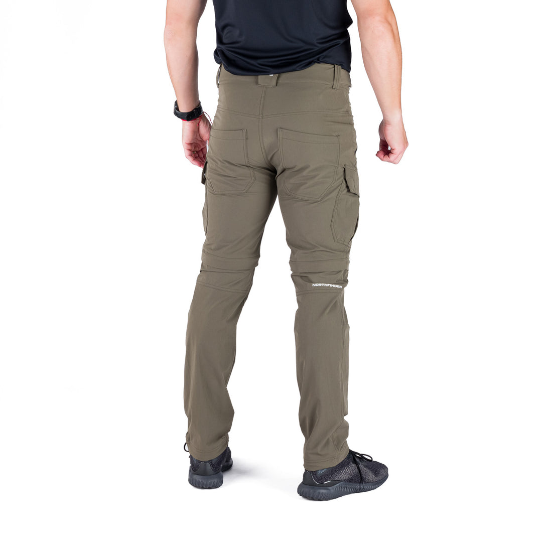 NO-3994OR men's trekking cargo 2in1 zip of stretch pants CARUSO