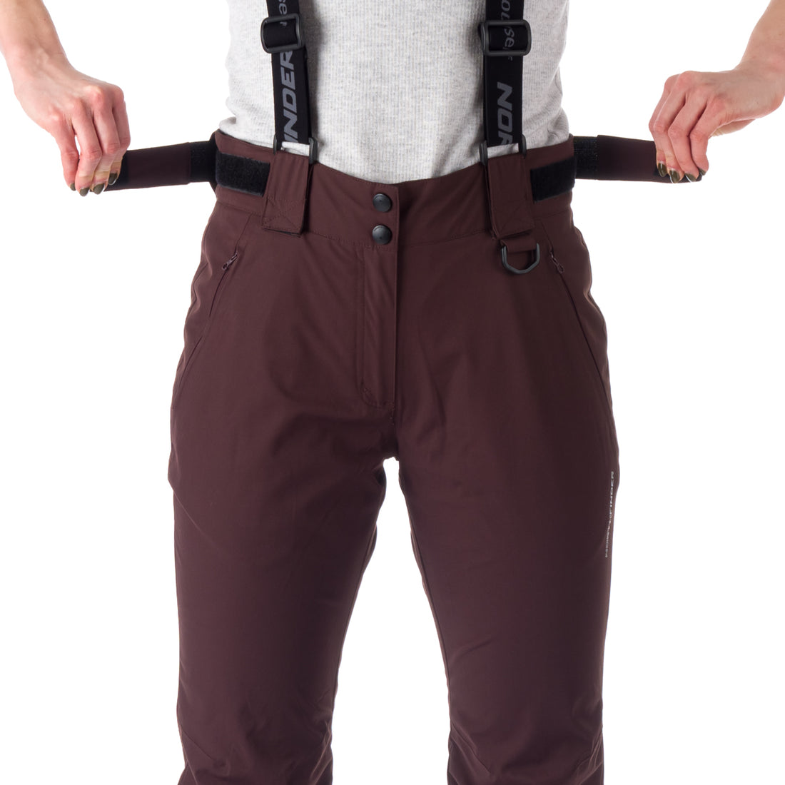 NO-4826SNW women's ski comfortable trousers with braces DELLA