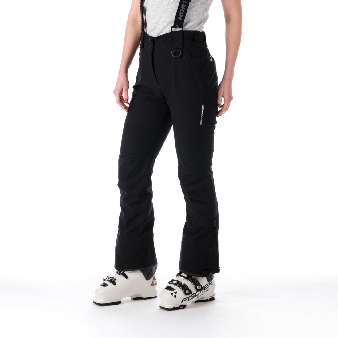 NO-4827SNW women's ski comfortable trousers with braces CAROLYN
