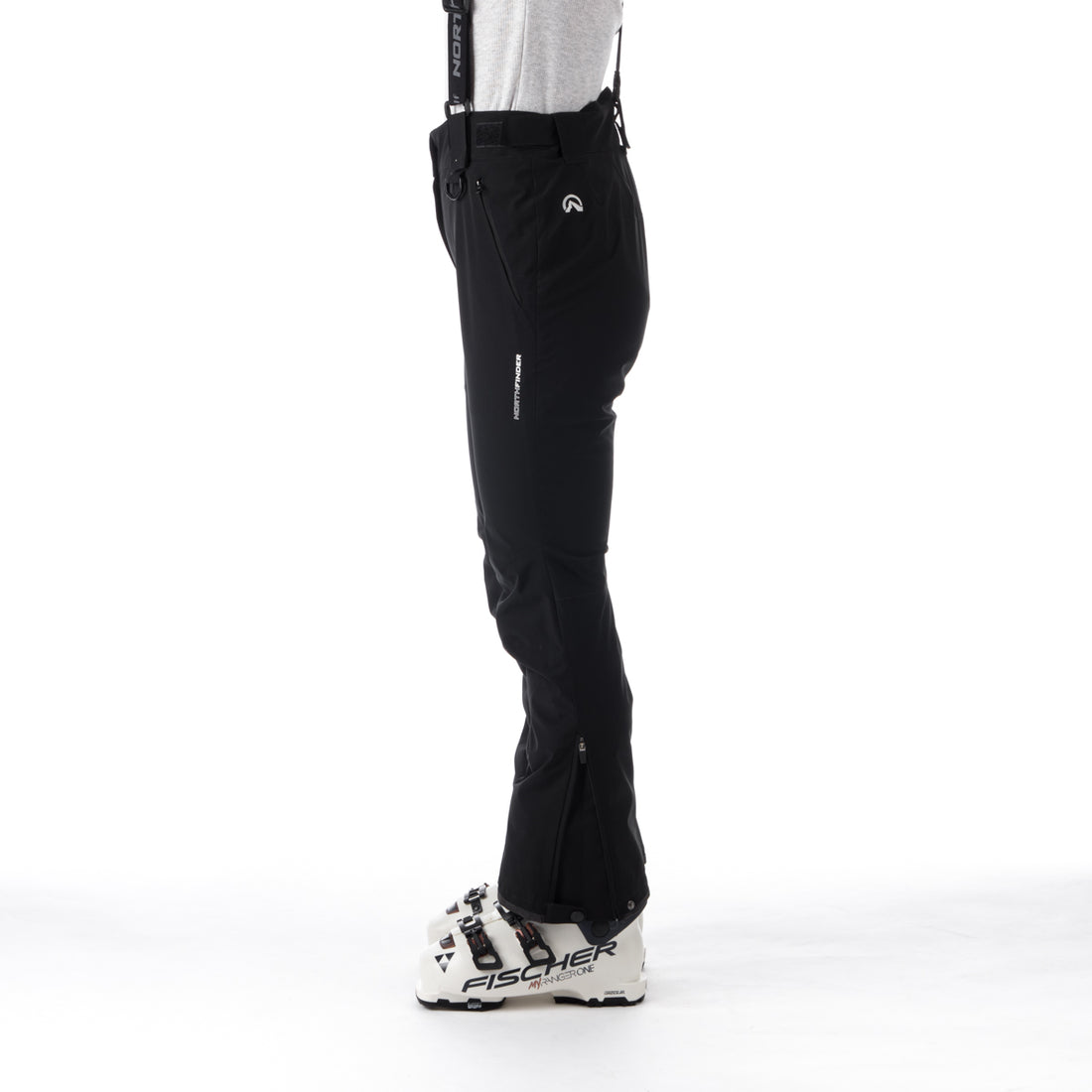 NO-4827SNW women's ski comfortable trousers with braces CAROLYN