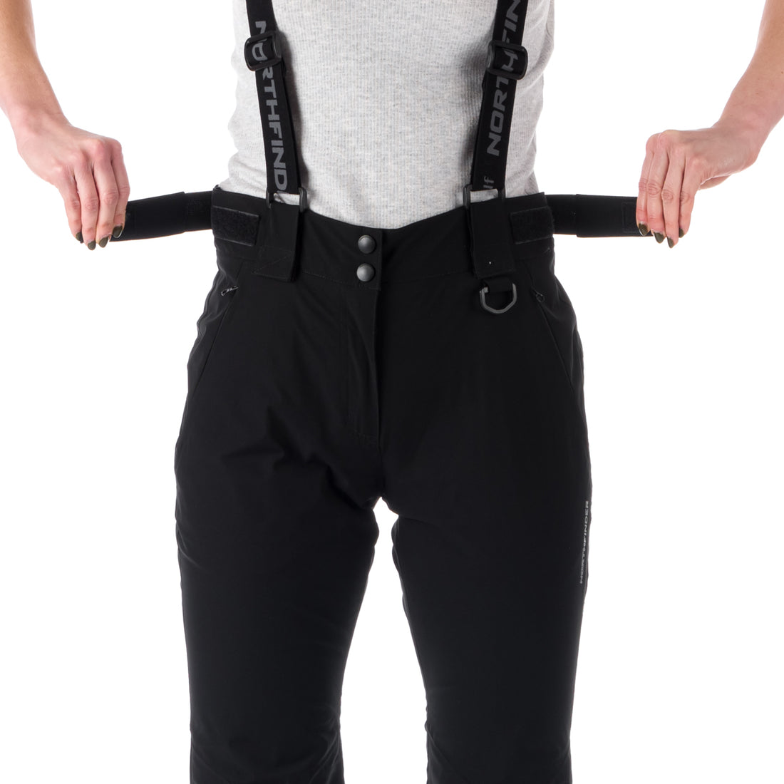 NO-4827SNW women's ski comfortable trousers with braces CAROLYN