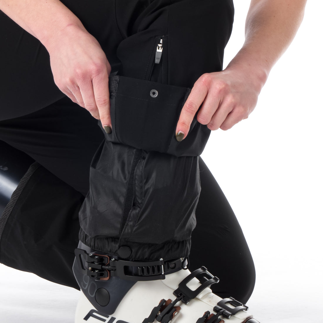 NO-4827SNW women's ski comfortable trousers with braces CAROLYN